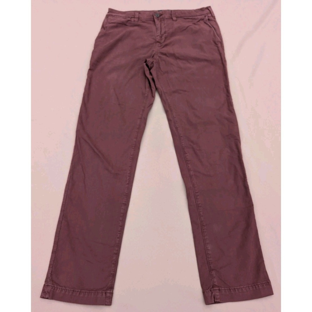 American Eagle Outfitters Chino Pants Men 30 X 32 Red Slim Casual Straight Leg